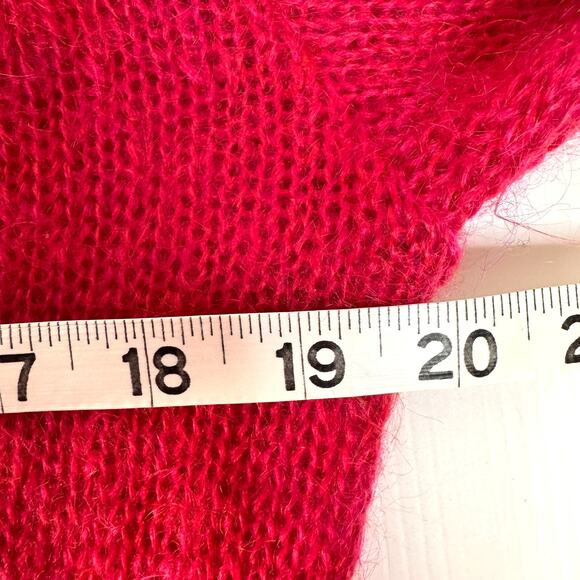 Vtg LAURA ASHLEY Cardigan Women's M Mohair Lace Coquette Cottagecore Fairycore - Picture 10 of 11